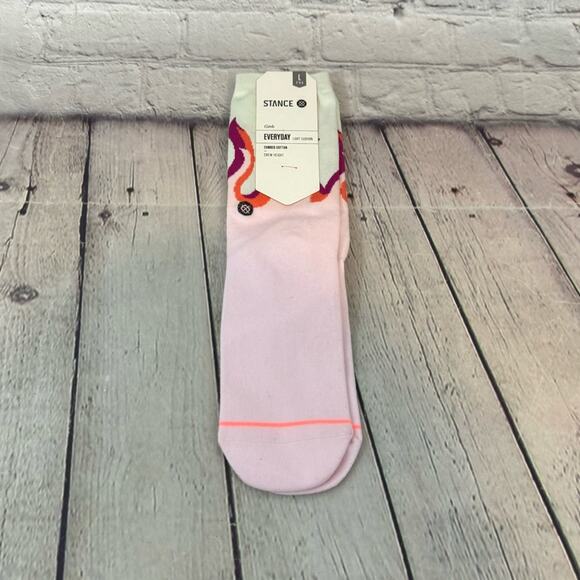Stance Girl’s Flame Pattern Crew Socks - Picture 1 of 4
